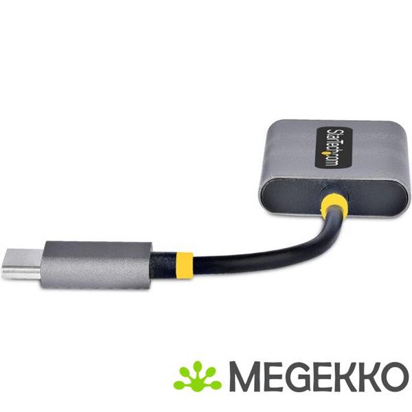 Grote foto startech.com usb c headphone splitter usb type c dual headset adapter met mic input usb c naar 3.5 computers en software overige computers en software