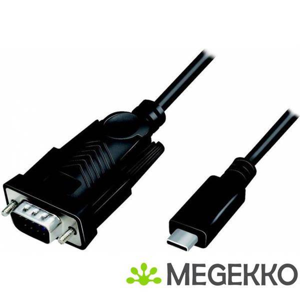 Grote foto logilink au0051a kabel adapter 1 2 m usb c naar serie l 9 pin computers en software overige computers en software