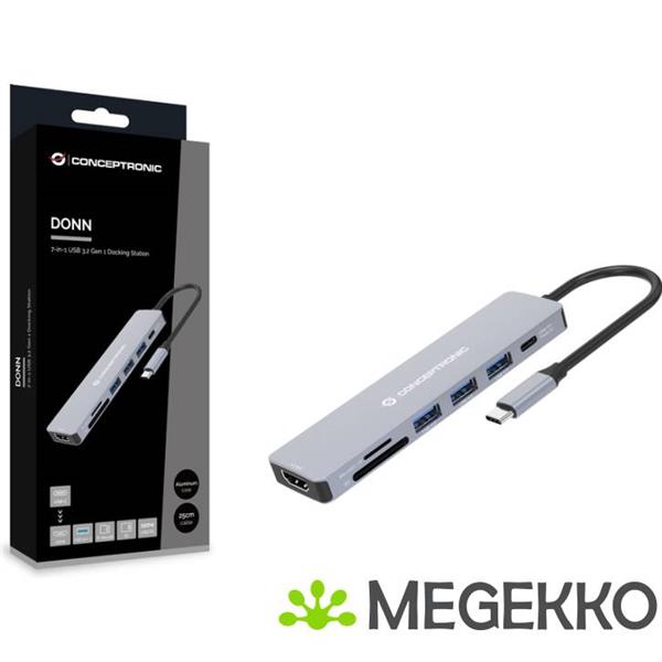 Grote foto conceptronic donn19g notebook dock poortreplicator bedraad usb 3.2 gen 1 3.1 gen 1 type c grijs computers en software overige computers en software
