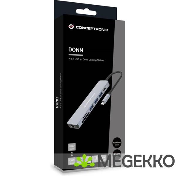 Grote foto conceptronic donn19g notebook dock poortreplicator bedraad usb 3.2 gen 1 3.1 gen 1 type c grijs computers en software overige computers en software