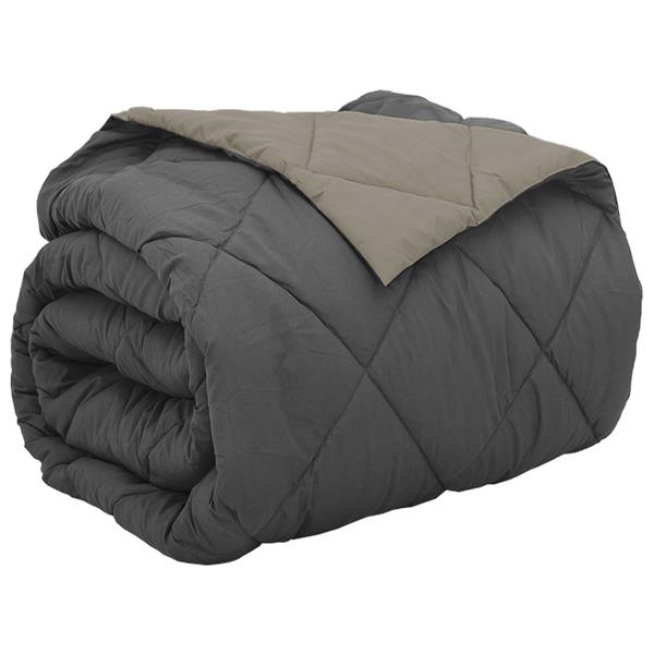 Grote foto vidaxl vol jaar dekbed lichtgrijs en antraciet 220 x 240 cm microfiber huis en inrichting bedden