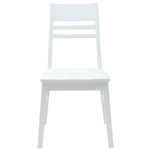 Grote foto vidaxl eettafelstoelen 2 pcs wit 43 x 54 x 89 cm massief rubberhout huis en inrichting stoelen