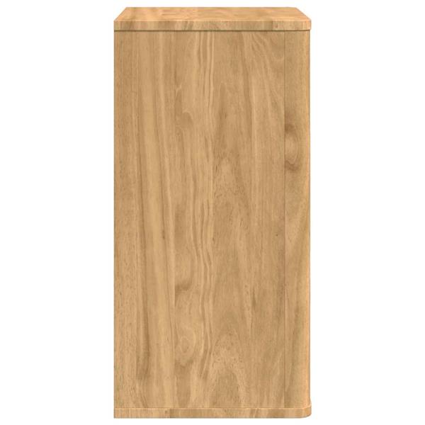 Grote foto vidaxl badkamer wandkast wasbruin 35 x 30 x 60 cm massief vurenhout huis en inrichting complete badkamers