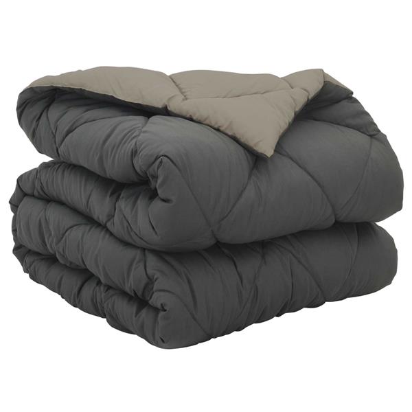 Grote foto vidaxl vol jaar dekbed lichtgrijs en antraciet 220 x 140 cm microfiber huis en inrichting bedden