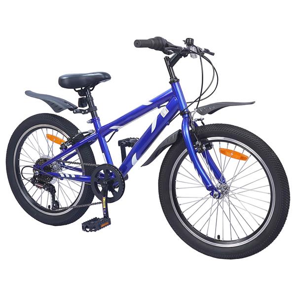 Grote foto vidaxl kinderfiets 24 inch 6 speed voor 8 12 jaar oud donkerblauw fietsen en brommers herenfietsen