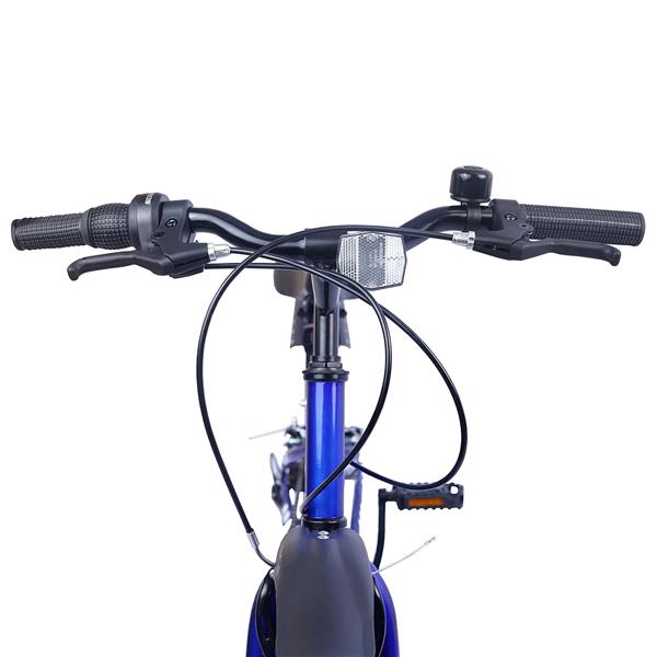 Grote foto vidaxl kinderfiets 24 inch 6 speed voor 8 12 jaar oud donkerblauw fietsen en brommers herenfietsen