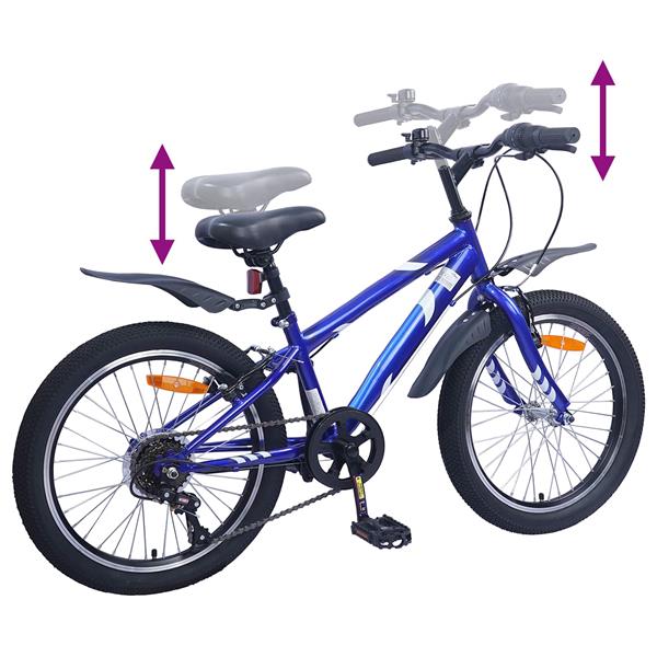 Grote foto vidaxl kinderfiets 24 inch 6 speed voor 8 12 jaar oud donkerblauw fietsen en brommers herenfietsen