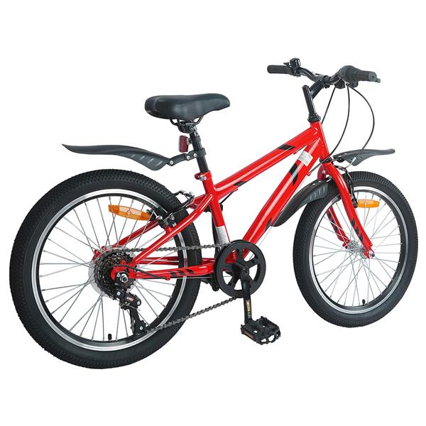 Grote foto vidaxl kinderfiets 24 inch 6 speed voor 8 12 jaar oud rood fietsen en brommers herenfietsen