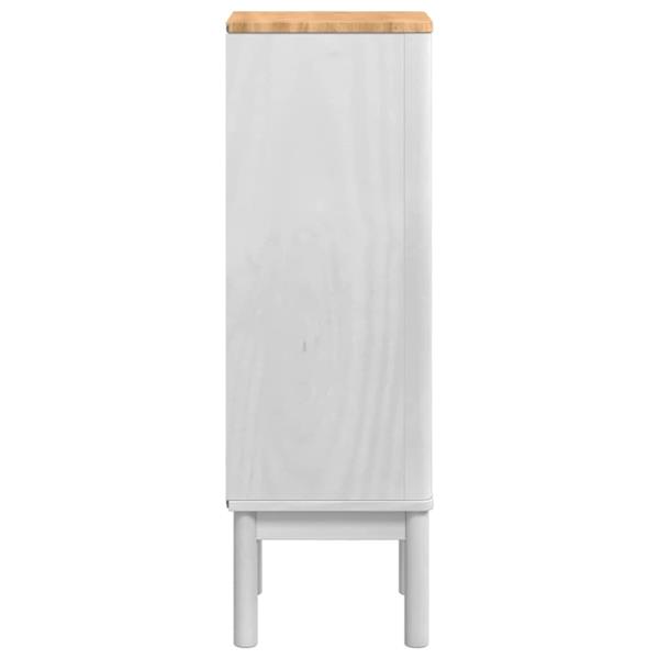 Grote foto vidaxl badkamerkast met lade wit 35 x 30 x 90 cm massief vurenhout huis en inrichting complete badkamers