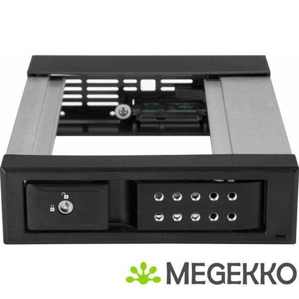 Grote foto startech.com hsb1satsasba 5.25 carrier panel zwart drive bay panel computers en software overige computers en software