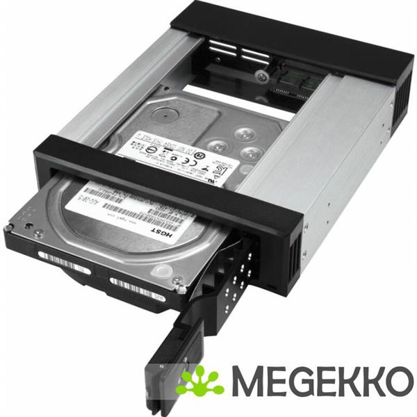 Grote foto startech.com hsb1satsasba 5.25 carrier panel zwart drive bay panel computers en software overige computers en software