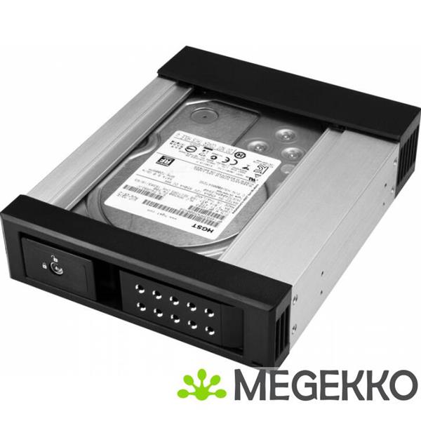 Grote foto startech.com hsb1satsasba 5.25 carrier panel zwart drive bay panel computers en software harde schijven