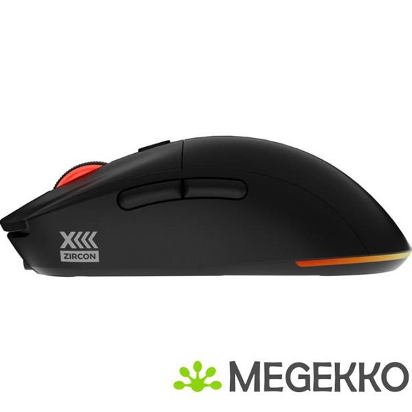 Grote foto genesis nmg 2089 zircon xiii gaming muis ambidextrous rf wireless usb type c zwart computers en software overige computers en software