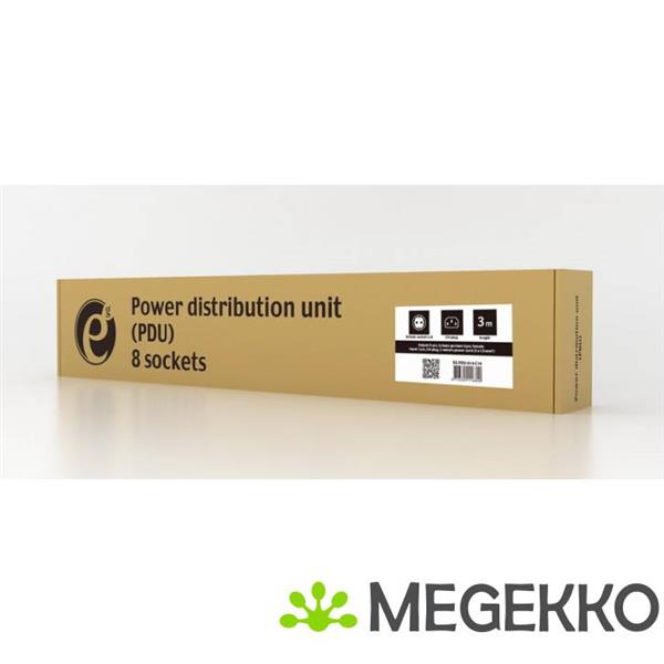 Grote foto gembird eg pdu 014 c14 stekkerdoos 8 ac uitgangen 1u zwart computers en software overige