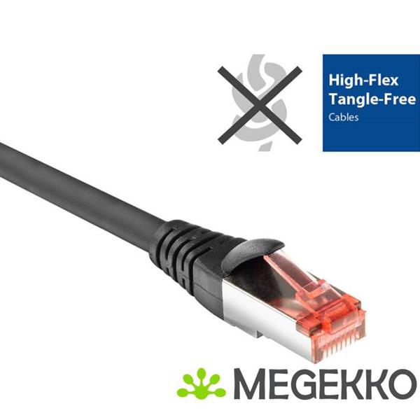 Grote foto act zwarte 10 meter pvc u ftp cat6a high flexibility tangle free patchkabel snagless met rj45 connec computers en software netwerkkaarten routers en switches
