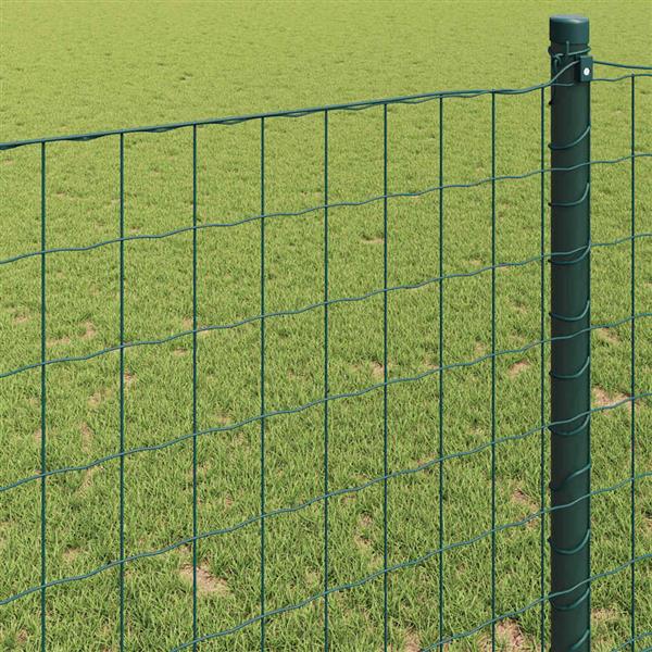 Grote foto vidaxl euro hek groen 1 x 25m pvc gecoat ijzer tuin en terras hekken en schuttingen