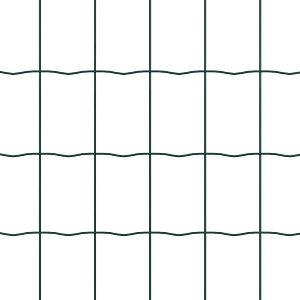 Grote foto vidaxl euro hek groen 1 x 25m pvc gecoat ijzer tuin en terras hekken en schuttingen