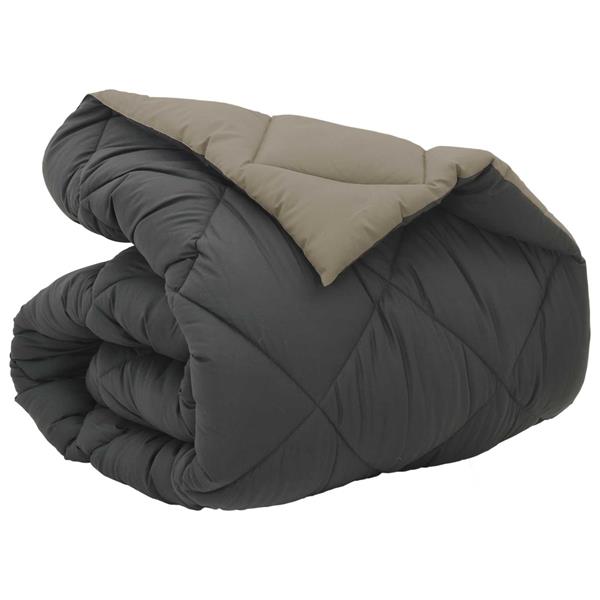 Grote foto vidaxl winter dekbed lichtgrijs en antraciet 220 x 135 cm microfiber huis en inrichting bedden