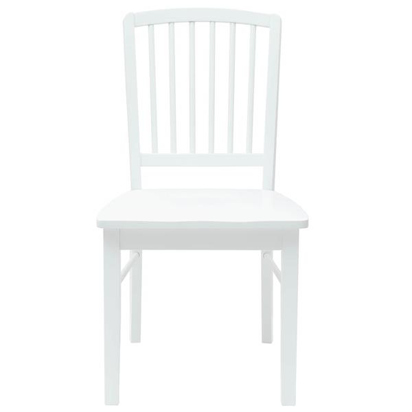 Grote foto vidaxl eettafelstoelen 2 pcs wit 50 x 52 5 x 91 cm massief rubberhout huis en inrichting stoelen