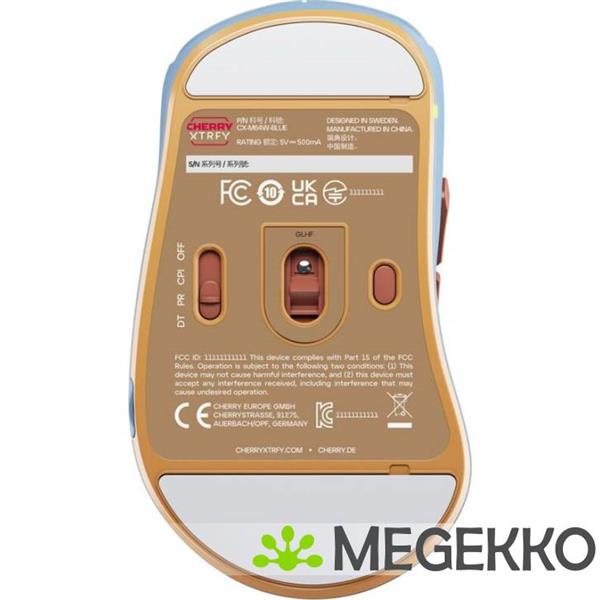 Grote foto cherry xtrfy m64 blauw draadloze gaming muis computers en software overige computers en software