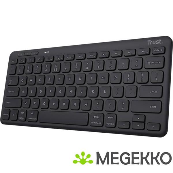 Grote foto trust lyra toetsenbord draadloos zwart azerty belgisch computers en software toetsenborden