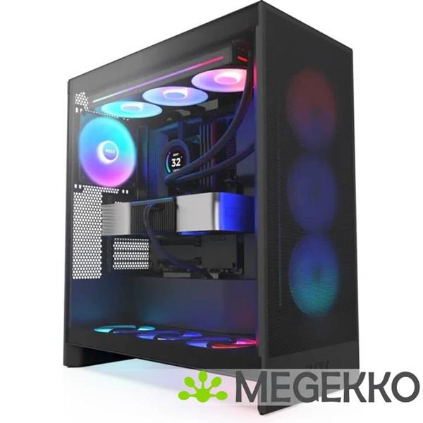 Grote foto nzxt h7 flow rgb black 2024 computers en software behuizingen en kasten