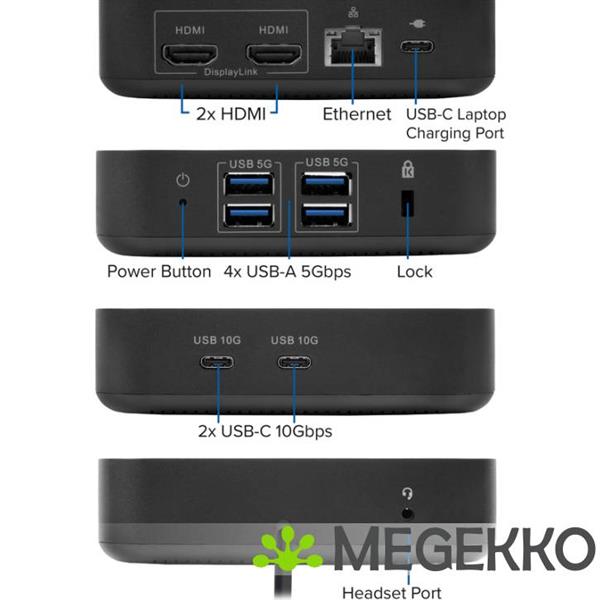 Grote foto act ac7150 laptop dock poortreplicator bedraad usb 3.2 gen 2 3.1 gen 2 type c zwart computers en software overige computers en software