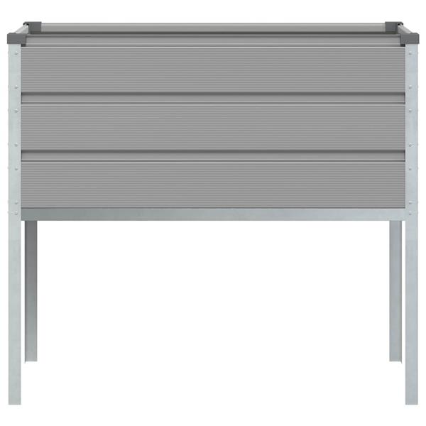 Grote foto vidaxl plantenbak lichtgrijs 100 x 45 x 90 cm gegalvaniseerd staal tuin en terras overige tuin en terras