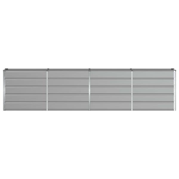 Grote foto vidaxl plantenbak lichtgrijs 160 x 40 x 75 cm staal tuin en terras overige tuin en terras