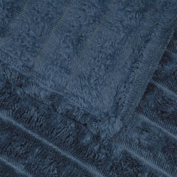 Grote foto vidaxl kleden 6 stuks marineblauw 240 x 220 cm fleece huis en inrichting bedden