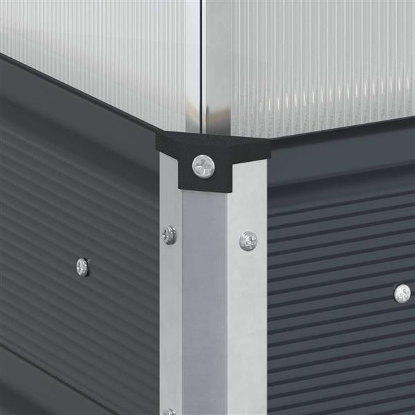 Grote foto vidaxl plantenbak antraciet 100 x 100 x 77 cm gegalvaniseerd staal tuin en terras overige tuin en terras