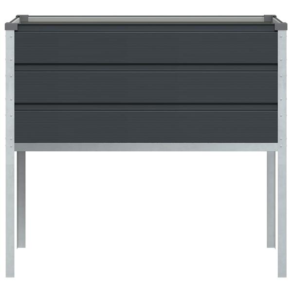 Grote foto vidaxl plantenbak antraciet 100 x 45 x 90 cm gegalvaniseerd staal tuin en terras overige tuin en terras