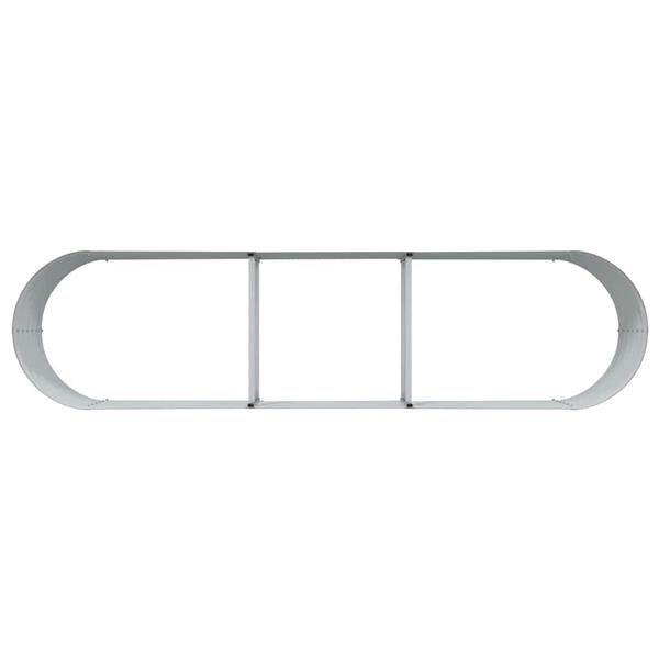 Grote foto vidaxl verhoogd bed bruin 320 x 80 x 44 cm staal tuin en terras overige tuin en terras