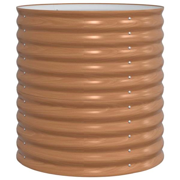 Grote foto vidaxl verhoogd bed bruin 80 x 80 x 81 cm staal tuin en terras overige tuin en terras