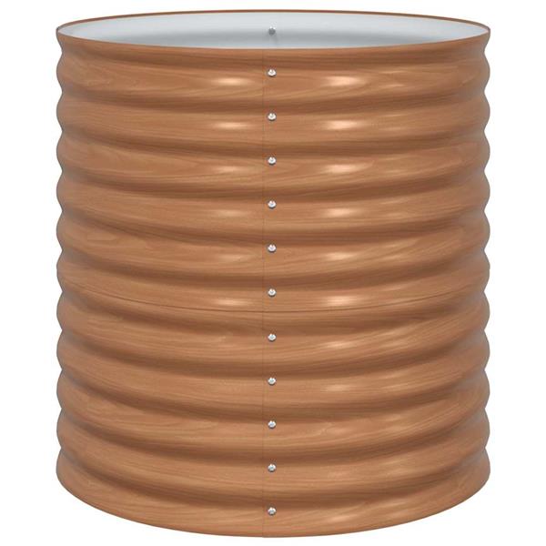 Grote foto vidaxl verhoogd bed bruin 80 x 80 x 81 cm staal tuin en terras overige tuin en terras