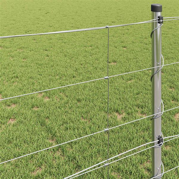 Grote foto vidaxl weidehekwerk zilver 100 x 0 8 m gegalvaniseerd staal tuin en terras hekken en schuttingen