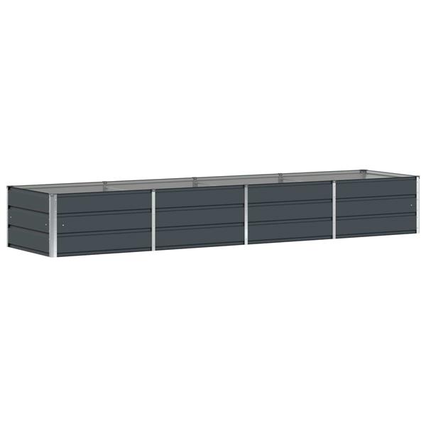 Grote foto vidaxl plantenbak antraciet 320 x 80 x 45 cm staal tuin en terras overige tuin en terras