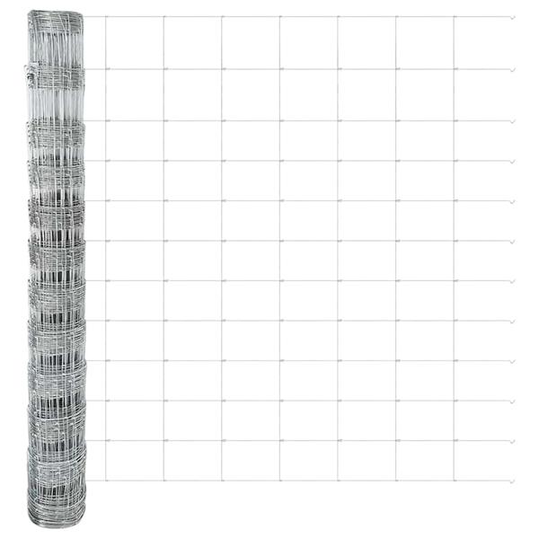 Grote foto vidaxl weidehekwerk zilver 50 x 1 2 m gegalvaniseerd staal tuin en terras hekken en schuttingen