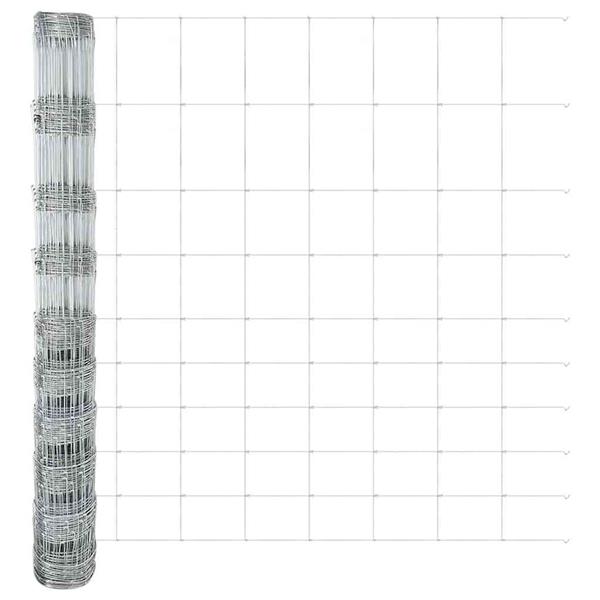 Grote foto vidaxl weidehekwerk zilver 50 x 1 2 m gegalvaniseerd staal tuin en terras hekken en schuttingen