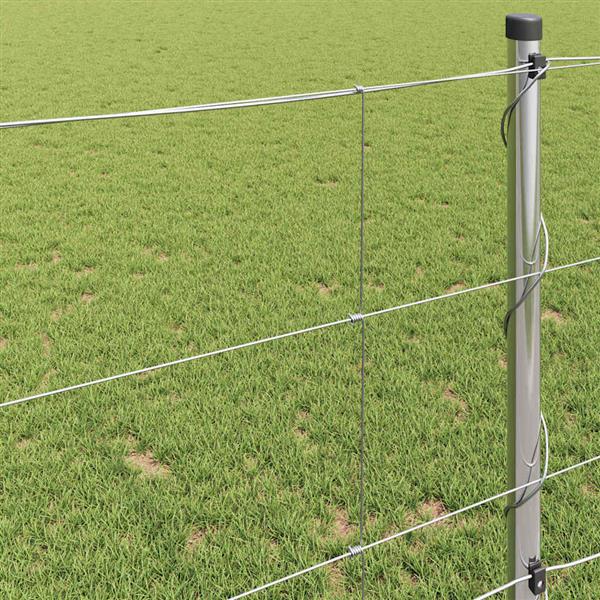 Grote foto vidaxl weidehekwerk zilver 50 x 1 m gegalvaniseerd staal tuin en terras hekken en schuttingen