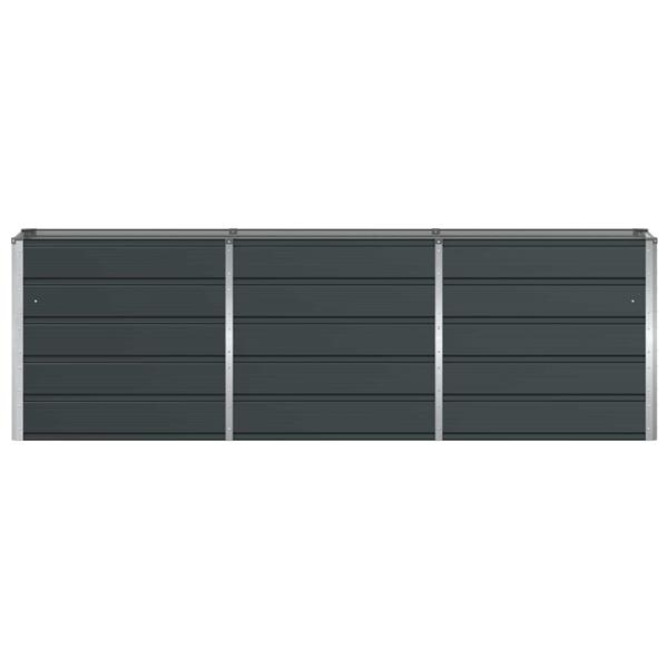 Grote foto vidaxl plantenbak antraciet 160 x 40 x 75 cm staal tuin en terras overige tuin en terras