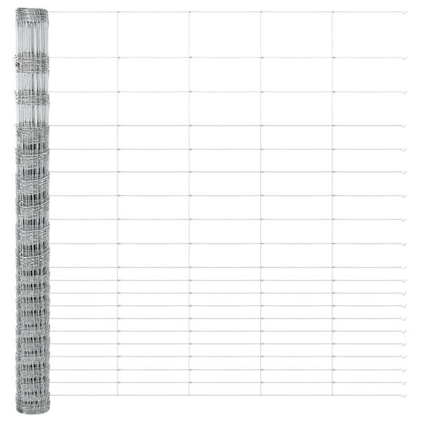 Grote foto vidaxl weidehekwerk zilver 25 x 1 6 m gegalvaniseerd staal tuin en terras hekken en schuttingen