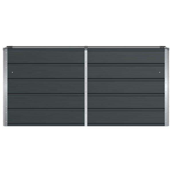 Grote foto vidaxl plantenbak antraciet 160 x 40 x 75 cm staal tuin en terras overige tuin en terras