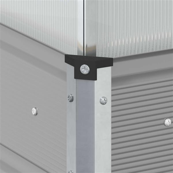 Grote foto vidaxl plantenbak lichtgrijs 100 x 100 x 77 cm gegalvaniseerd staal tuin en terras overige tuin en terras