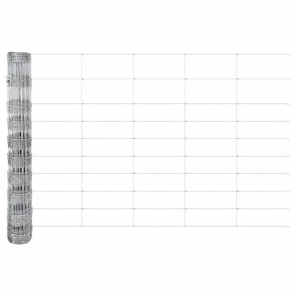 Grote foto vidaxl weidehekwerk zilver 25 x 1 m gegalvaniseerd staal tuin en terras hekken en schuttingen