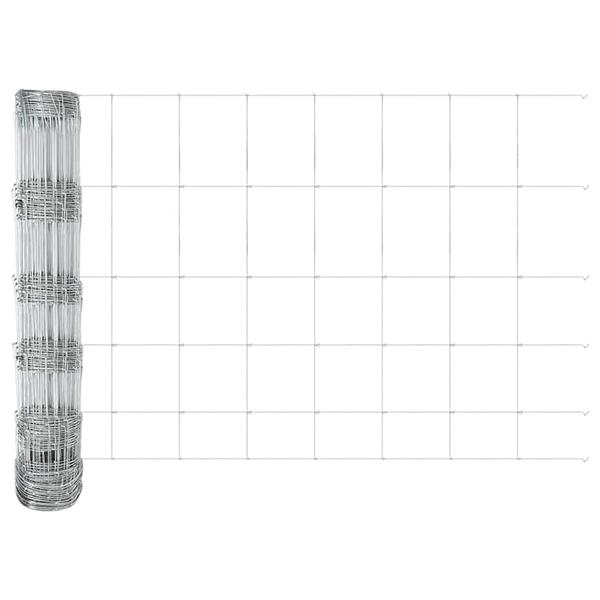 Grote foto vidaxl weidehekwerk zilver 25 x 0 8 m gegalvaniseerd staal tuin en terras hekken en schuttingen