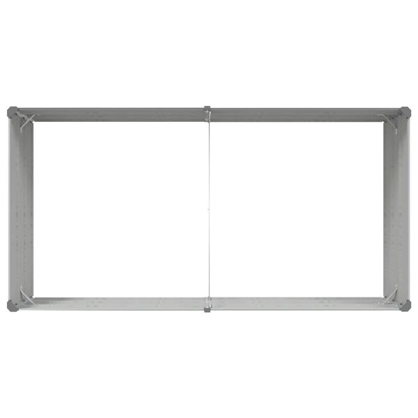 Grote foto vidaxl plantenbak lichtgrijs 195 x 100 x 45 cm gegalvaniseerd staal tuin en terras overige tuin en terras