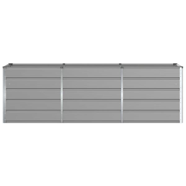 Grote foto vidaxl plantenbak lichtgrijs 240 x 80 x 75 cm staal tuin en terras overige tuin en terras