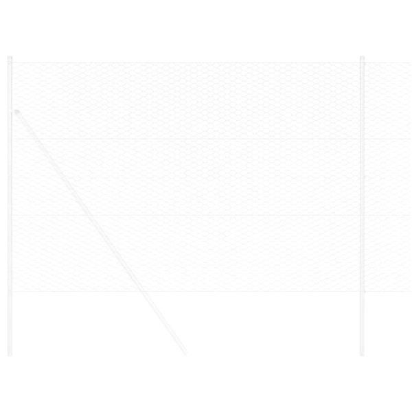 Grote foto vidaxl hexagon hek zilver 1 6 x 100 m gegalvaniseerd staal tuin en terras hekken en schuttingen