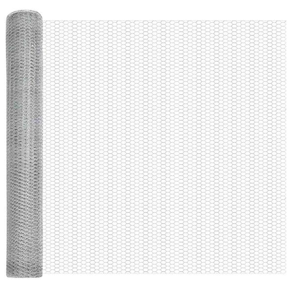 Grote foto vidaxl hexagon hek zilver 1 4 x 100 m gegalvaniseerd staal tuin en terras hekken en schuttingen